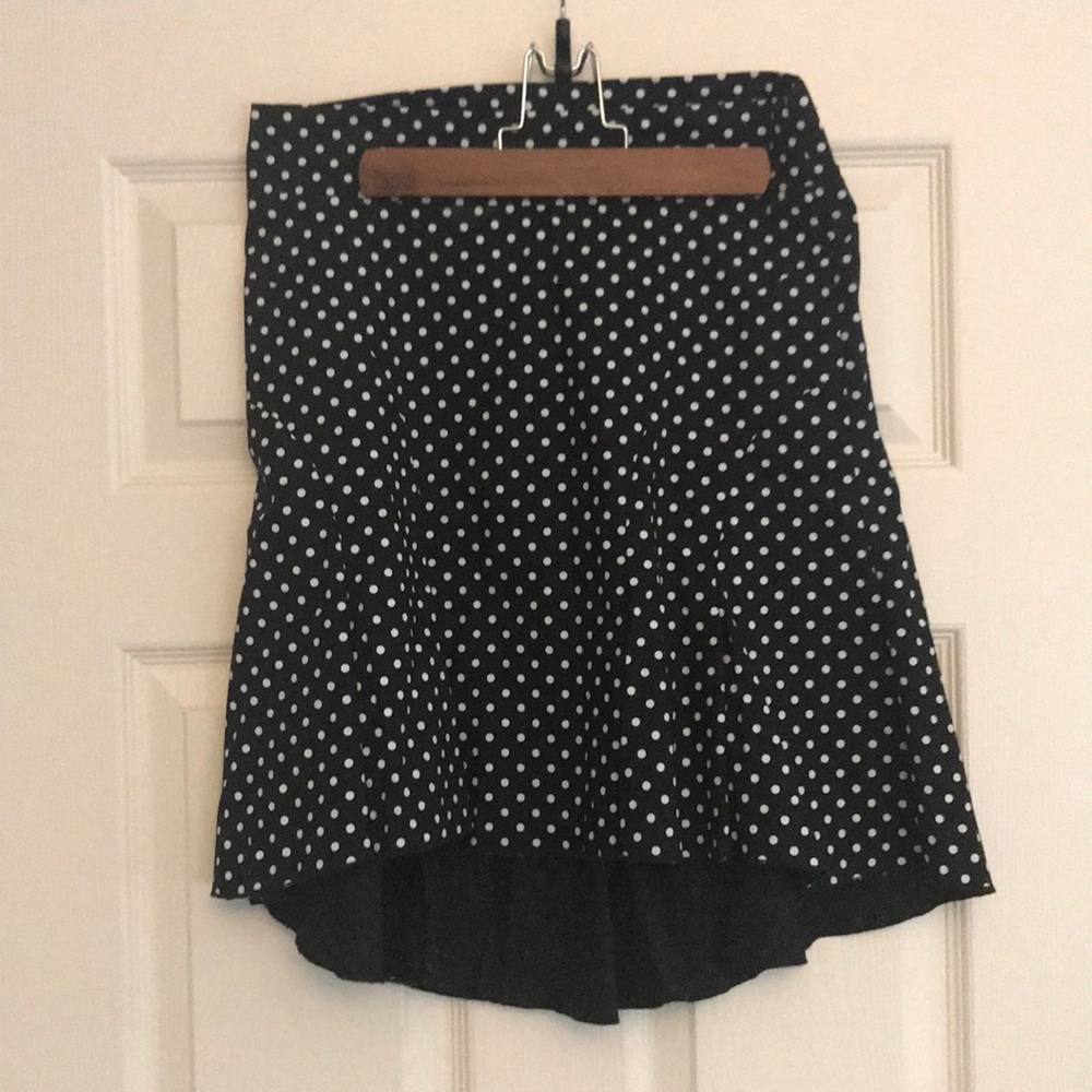 POLKA DOT HIGH LOW MINI SKIRT